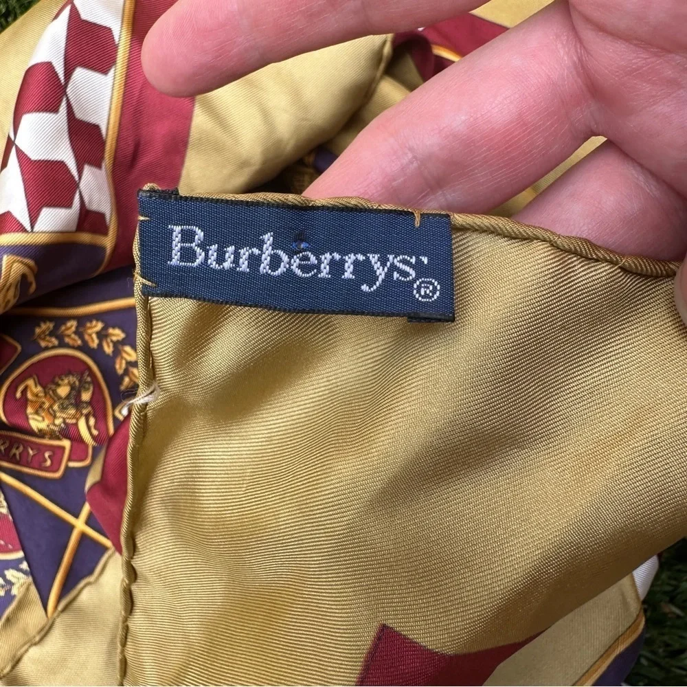 Vintage Burberrys silk scarf